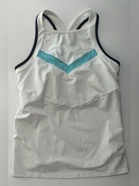 Lucky in Love Women’s Tennis Top Sleeveless Small White